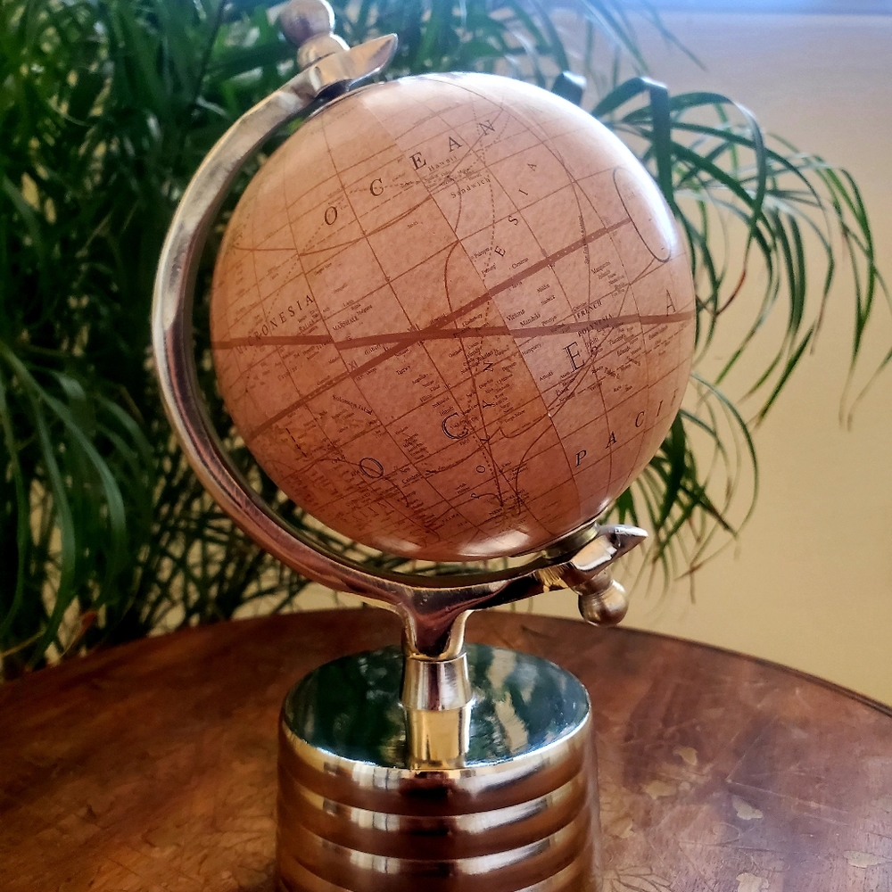 Mini Vintage Stainless Steel Globe